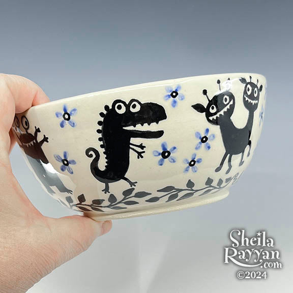 Bowl - Monsters and Flowers