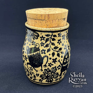 Jar with Cork Lid - Monsters in the Garden