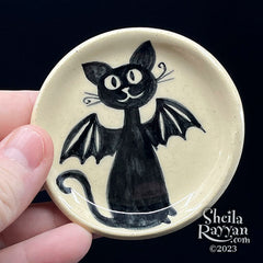 Tiny Bat Cat Plate