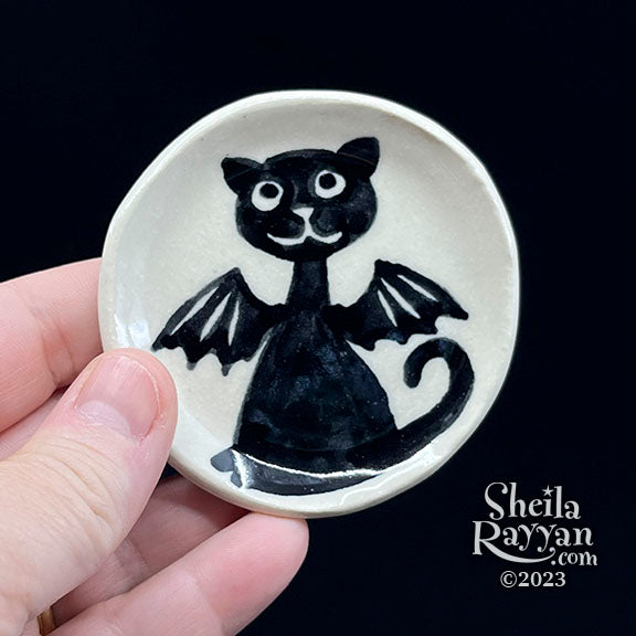 Tiny Bat Cat Plate